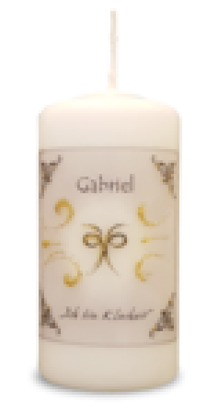 Engelalm Energiekerze klein „Gabriel“ – Klarheit (10 x 5 cm)